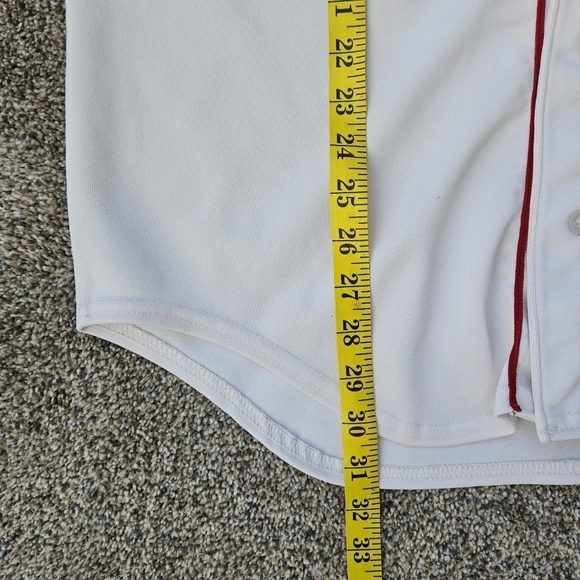 Vintage Red Sox Jersey #32 Alpenrose Embroidered Quality Heavy Baseball Shirt 44 - Picture 12 of 16